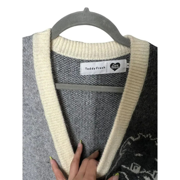 Teddy Fresh X Care Bears Angora Wool Cardigan Unisex - Picture 3 of 5